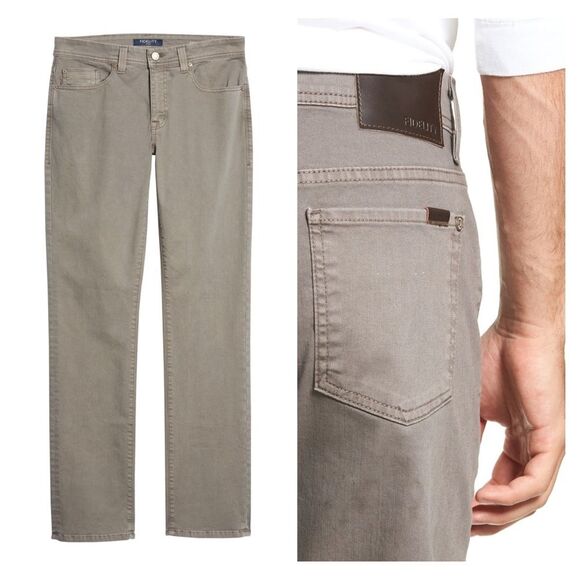 Fidelity Jimmy Slim Straight Leg Jeans 31 Latte - Picture 2 of 13